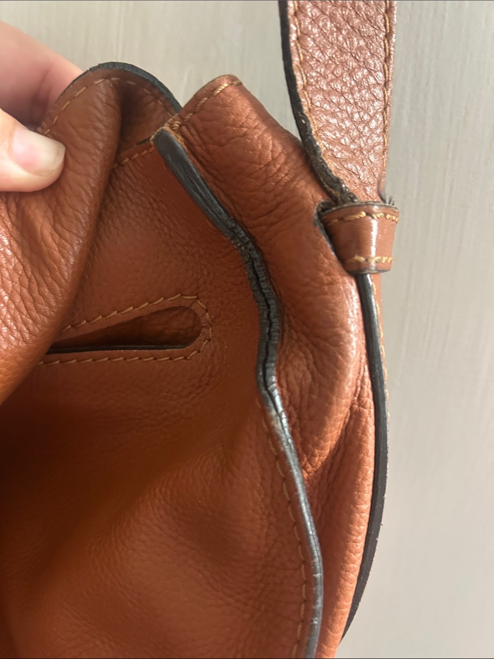 Chloé Tan Leather Marcie Saddle Crossbody Bag - Picture 5 of 14
